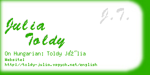 julia toldy business card